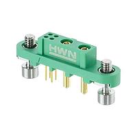 Harwin G125-FV104F1-02AB000P Headers GeckoMT 4+2 Pos F VertThruboard ScrewLok