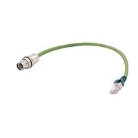 HARTING 09484568004010 Cat 5 M12 D-cod PFT f - RJ45 PUR 1.0M