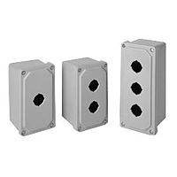 Hammond Manufacturing PJ744P222 2 Button N4X Wallmount Encl - 7x4x4 2 Hole Pbutton 22MM - Fiberglass