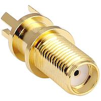 Linx Technologies - TE Connectivity CONSMA006.062-G Connectors SMA Fml Edge Multi Mnt 0.062 PCB, Gold