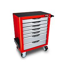TOPTUL GE-26118 W/7-Drawer Tool Trolley (261 pcs; Red)