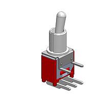 Dailywell 2MS1T2B4M6QNS Toggle Switches Sub-Miniature SPDT switch on-on right angle pc thru-hole