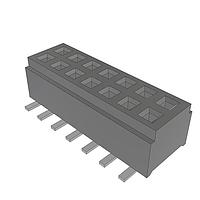 Samtec CLM-107-02-L-D-TR Sockets Low Profile Dual-Wipe Socket, 1.00mm Pitch