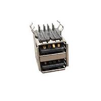 Stewart Connector SS-52100-003 USB Type A Connectors USB 2.0 - A Connector  2 Port  Stacked Right Angle Receptacle  Shielded