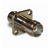 Amphenol RF 122491 RF Adapters - In Series TNC Jack to TNC Jack Adapter 50 Ohm Straight 4-Hole Flange