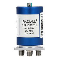 Radiall R591802605 Coaxial Switches SP6T Subminiature SMA2.9 40GHz Normally open 12Vdc Micro-D connector