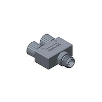 Amphenol LTW SS-050505-MFF-YS001 Circular Metric Connectors Circular Metric Connector, Y Adaptor, Metal, A Coding, 4A, 05 pins, (End 1) Male Male, (End 2) Female Female, (End 3) Female Female, Screw Thread, IP68 Mated