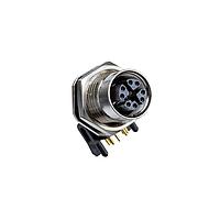 Amphenol LTW MSXS-08PFFR-SF7001 Sensor Cables / Actuator Cables M12 Circular Metric Connector, X Code, Metal, 0.5A, 08 pins, Female Connector, Female Contact, Hexagonal, Screw Thread, PCB 90 , Receptacle, Front Fastened, IP67 Mated