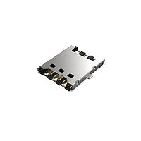 GCT (Global Connector Technology) SIM8055-6-1-14-00-A Card Connectors Nano SIM Card Connector,Push-Pull Type, 6 PIN, SMT, with normally open card detection switch, Profile 1.35mm, without location post