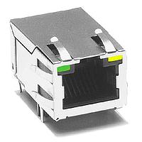 Pulse Electronics JK0-0177NL Modular 1X1 TAB UP W/LED'S PoE+