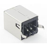 Kycon KUSBVX-BS1N-B USB Type B Connectors B TYPE VERT BLK SKT