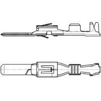 AMP Connectors - TE Connectivity 962883-1 Quick Connect FLACHSTECK 2,8 SPEZ