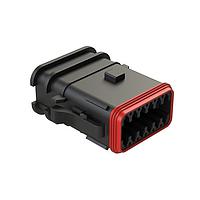 Amphenol SINE Systems AT06-12SB-OMBLK Connectors 12 Pin Overmold Plug Socket, BLACK