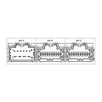 Molex 34707-3070 Shrouded STAC64 VHDR 3BAY 30CKT 10A-10B-10C