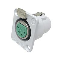 Switchcraft DE6FW Connectors 6 Con Fem Panel Mnt Connector White