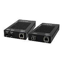 Lantronix SGPAT1039-105-EU Media Converters 10/100/1000 POE+ RJ-45 to 1000Base-SX MM LC Media Converter with -EU PS