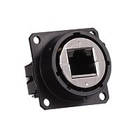 Amphenol Socapex RJF2SA1ZN Adapters RJF SEALED SQ FLG RECPT FEMALE RJ45, BZN PLATED