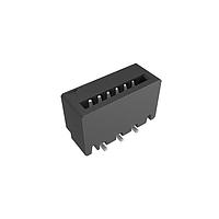 Amphenol FCI HFW6S-4STZE1HLF Board Mount 1.00mm Flex Connector, HFW Straight series, 6 Position, Top Entry Surface Mount, Tin plating, Non-ZIF, Halogen-free .
