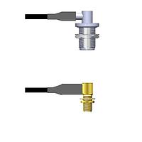 Amphenol Custom Cable Q-1S02R0008108i RF Cable Assemblies N-RJB/SMA-RJB RG58 108I