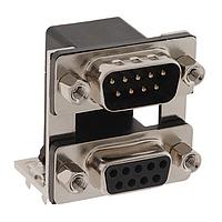 NorComp 178-H15-513R577 Dual Port D-Sub Connectors HIGHDENS 15P F/F.750 STNDOFFS/FRK BRDLCK