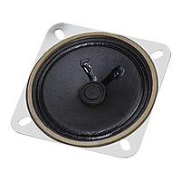 Same Sky (formerly CUI Devices) GA0776 Electromagnetic speaker, 77 mm square, 25.1 mm deep, paper, alnico, 1 W, 8 ohm, 190 Hz, solder eyelets