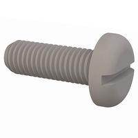 Essentra Components 50M100150N030 Pan Slotted Pan Slotted Screw, M10 X 1.5 Thread, 30mm Lg