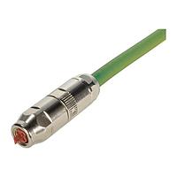 HARTING 21021452405 Straight M8 P-code 4pin straight f shielded AWG26-22 (0.14-0.34mm2) for cable 6.2-6.8mm