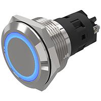 EAO 82-6252.0123 Panel Mount Indicators / Switch Indicators 82-6252.0123.indicator.-.22 mm.chrome colour.flush/flat.ring.blue.12 V.screw terminal