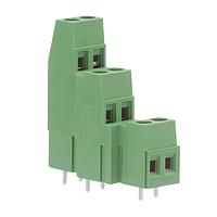 AMP Connectors - TE Connectivity 282897-2 Fixed Terminal Blocks TERMI-BLOK PCB MNT 3LVL2P.5
