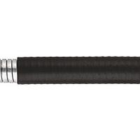 HellermannTyton LTP40B-10M Spiral Wraps, Sleeves, Tubing & Conduit Liquid-Tight Met Conduit, Flex, 1.25" (40mm) Dia, Galvanized Steel w/PVC Cover, Black, 32.8 ft/Reel