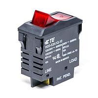 AMP Connectors - TE Connectivity W33-S3A1Q-10 Thermal 10A Red Rocker 24Vdc Lamp I/O