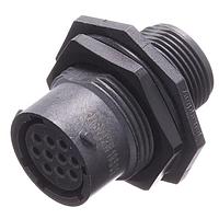 Amphenol SINE Systems RTS712N10S03 Connectors RECEPTACLE JAM NUT SIZE 12 10POS SOCKET