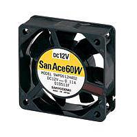 Sanyo Denki 9WP0648H4D01 Axial DC Axial Fan, 60x60x25mm, 48VDC, Splash Proof, Locked Rotor Sensor, IP68 Rated