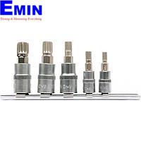 YATO YT-04360 Bit Sockets C.V. 5PCS (M5-M12, 1/4"-3/8")