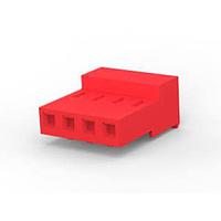 AMP Connectors - TE Connectivity 3-640433-4 Receptacle Housing CLOSED W/O TABS 4P Red 22 AWG