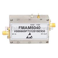 Fairview FMAM5040 High Power Amplifier at 6 Watt P1dB Operating From 860 MHz to 960 MHz with 30 dB Gain, 50 dBm IP3 and SMA