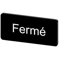 SIEMENS 3SU19000AC160GK0 Labeling Plate, Ferme INSCR. LABEL, BLACK 12.5 X 27MM, FERME