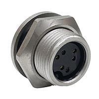 CONXALL SF4282-6SG-3ES Connector Assemblies Pnl Mnt 6 Fem Skts Sldr Sld w/Epoxy