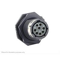 Eaton Souriau-Sunbank UTGX712E8S Receptacles Jam nut receptacle, without backshell, with 8 female solder contacts, IP68/69K in unmated conditions