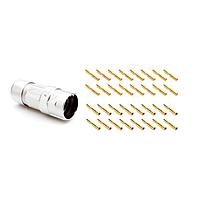 Amphenol SINE Systems MA5CAP1600S-S1-KIT Standard Circular Connector 16 position straight plug connector kit, Checkmate , P type, counter-clockwise insert, 4.5-7.5mm cord grip, female contacts included