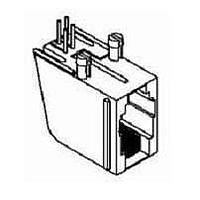Kobiconn 154-UL6661 Modular JACK PCB 6P-6C BLK