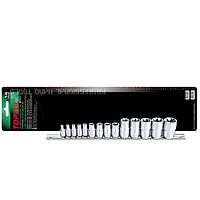 TOPTUL GAAR1402- 14PCS 1/4inch, 3/8inch & 1/2inch DR. Star Socket Rail Set