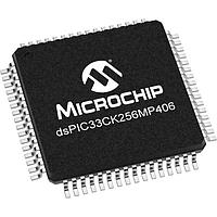 Microchip Technology dsPIC33CK256MP406-I/PT Digital Signal Processors & Controllers - DSP, DSC dsPIC33C 100MHz, 256K Dual Panel Flash, 128K RAM, OpAmps, 12bit ADCs, PWM