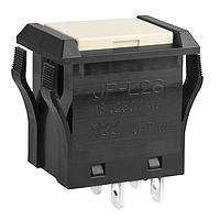 NKK Switches JPL26B/U-B Pushbutton Switches DPST OFF-ON TV8 RTED WHT CAP W/UL MARKING