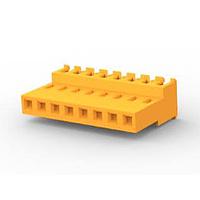AMP Connectors - TE Connectivity 3-640604-8 Receptacle Housing FEED THRU WO TAB 8P Orange 18 AWG