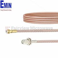 Fairview FMCA1417 Snap-On MMBX Plug to SMA Female Bulkhead Cable RG174 Coax