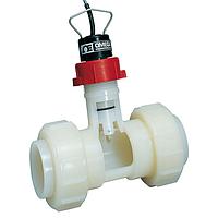OMEGA FP-5101 PVDF Flow Monitoring System for Corrosive Fluids (± 0.2 ft/s, 100 °C, 1/2 in, NPT Female, 8 in)