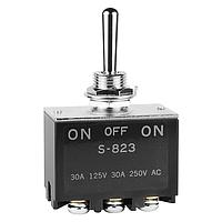 NKK Switches S823/U High capacity standard size toggles DPDT ON-OFF-ON SCREW TERMINALS 30A W/UL