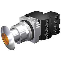 SIEMENS 52PP2D9G Push-Pull PP2,CHROME,MTD,FV 24V INC,CHR-AMBER,2NC