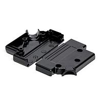 NorComp 971-037-010R011 Two Piece Backshell 37P 45 DEGREE BLACK PLASTIC